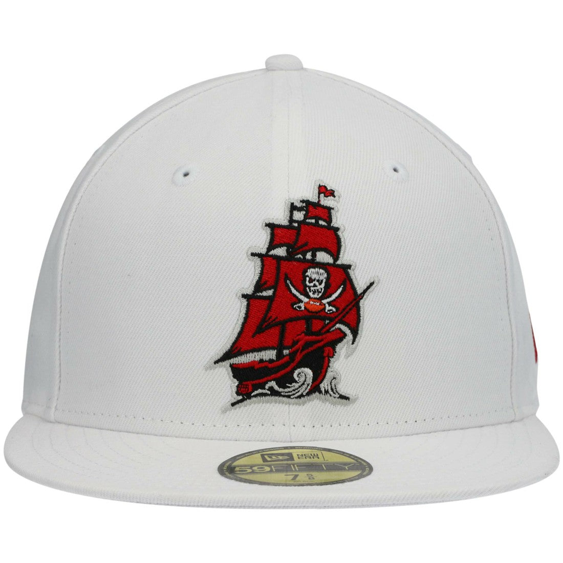 Tampa Bay Buccaneers New Era Omaha Alternate Logo 59FIFTY Fitted Hat - White discount