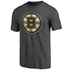 Boston Bruins Greatest Dad Tri-Blend T-Shirt Charcoal