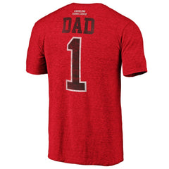 Carolina Hurricanes Greatest Dad Tri-Blend T-Shirt Red