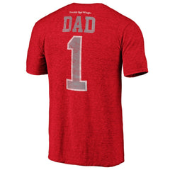 Detroit Red Wings Greatest Dad Tri-Blend T-Shirt Red