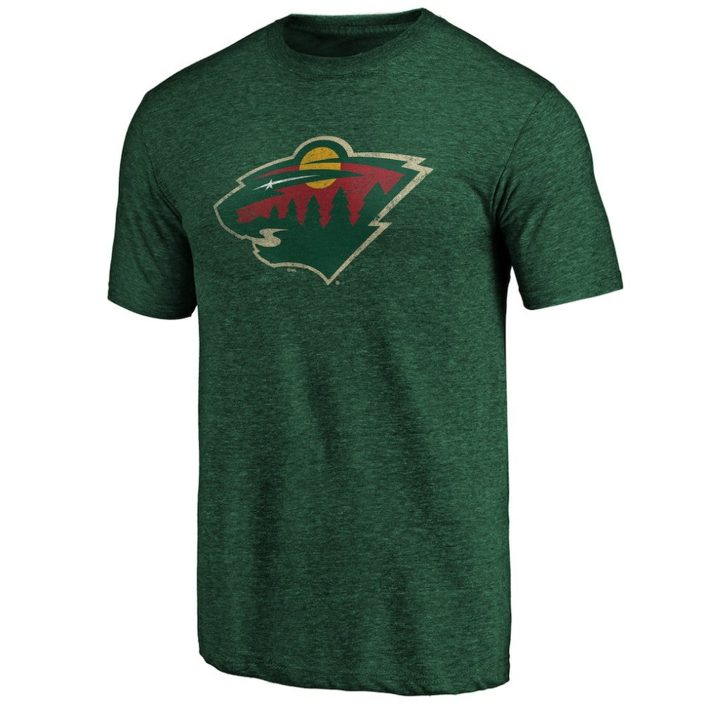 Minnesota Wild Greatest Dad Tri-Blend T-Shirt Green