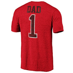 New Jersey Devils Greatest Dad Tri-Blend T-Shirt Red