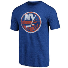 New York Islanders Greatest Dad Tri-Blend T-Shirt Royal