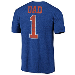 New York Islanders Greatest Dad Tri-Blend T-Shirt Royal