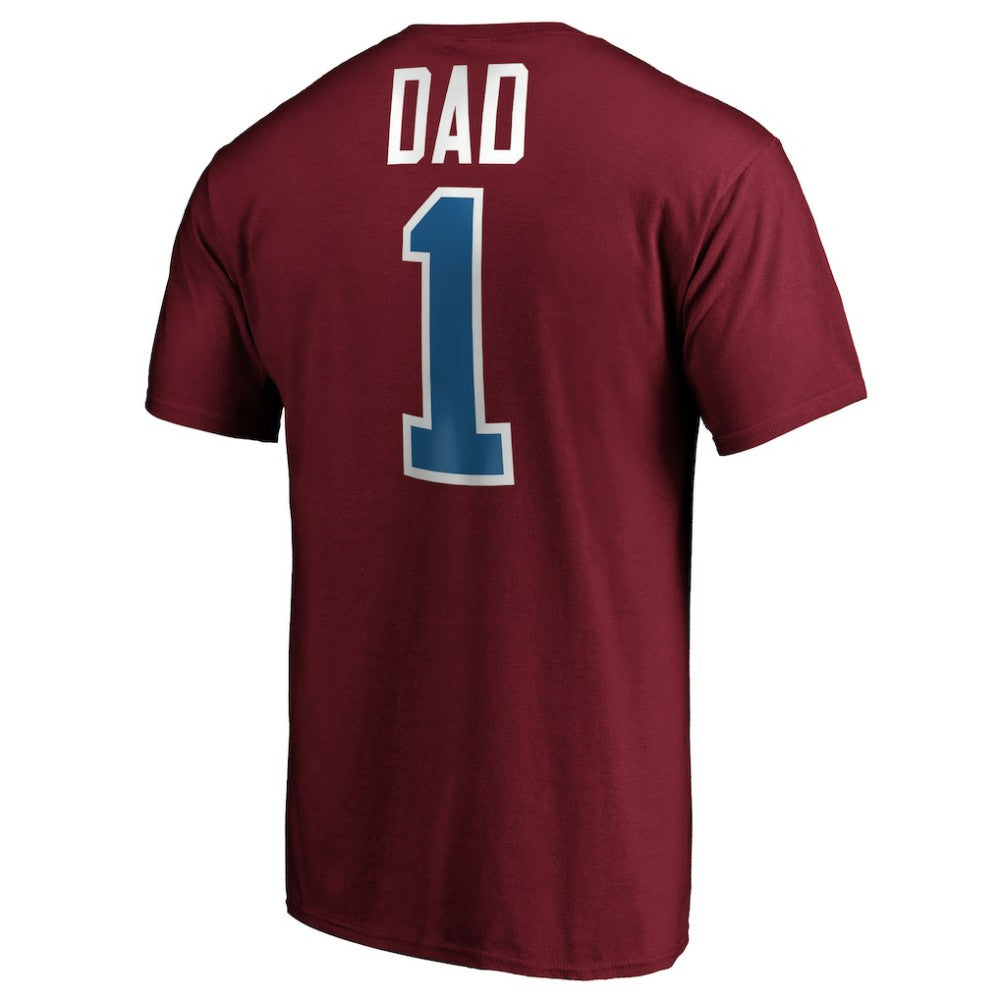 Colorado Avalanche #1 Dad T-Shirt Burgundy