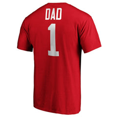 Detroit Red Wings #1 Dad T-Shirt Red