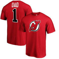 New Jersey Devils #1 Dad T-Shirt Red