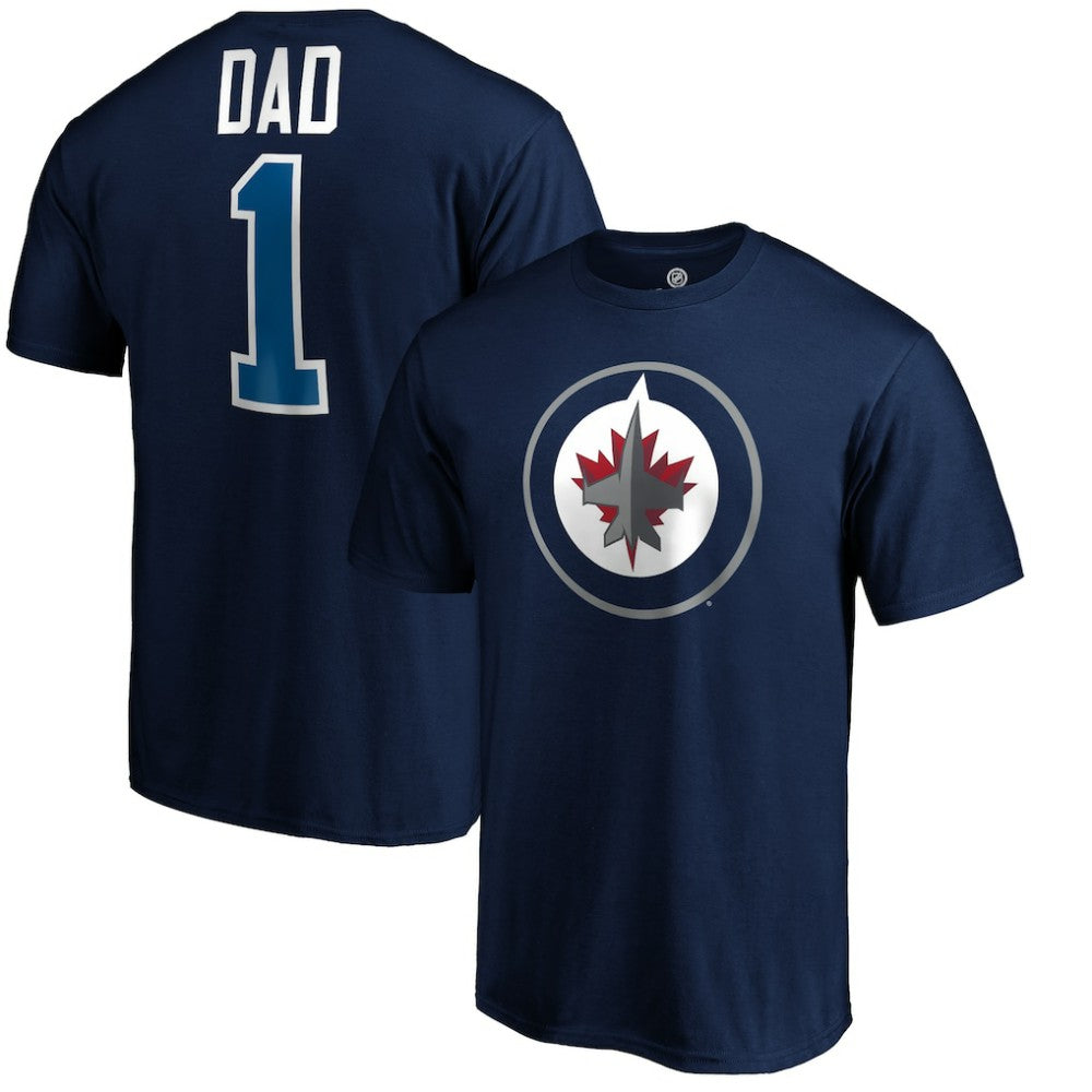 Winnipeg Jets #1 Dad T-Shirt Navy