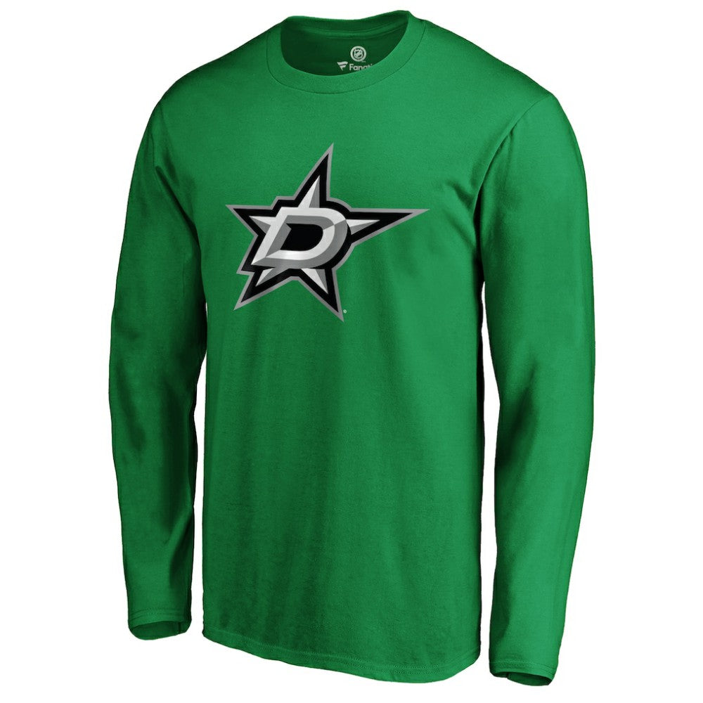 Dallas Stars #1 Dad Long Sleeve T-Shirt Kelly Green