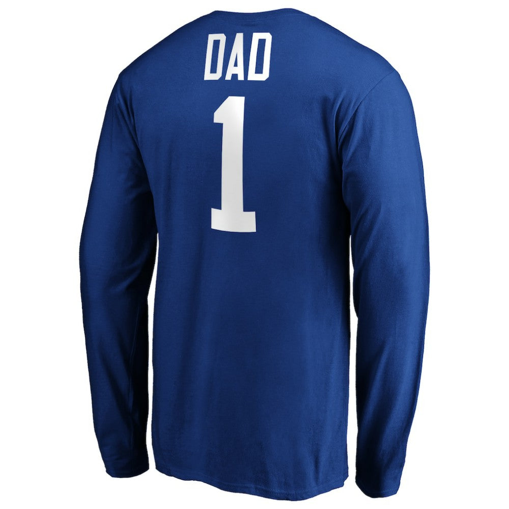 St. Louis Blues #1 Dad Long Sleeve T-Shirt Blue