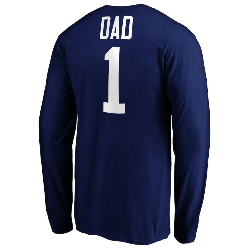 Tampa Bay Lightning #1 Dad Long Sleeve T-Shirt Blue