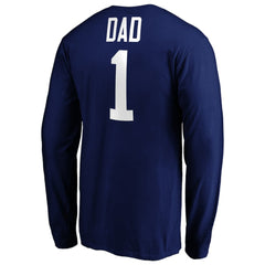 Toronto Maple Leafs #1 Dad Long Sleeve T-Shirt Blue
