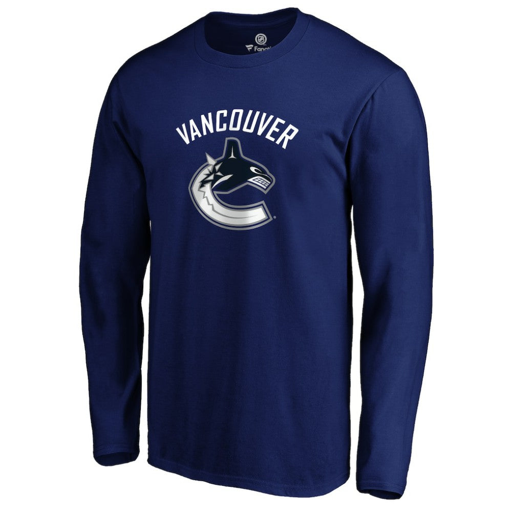 Vancouver Canucks #1 Dad Long Sleeve T-Shirt Blue