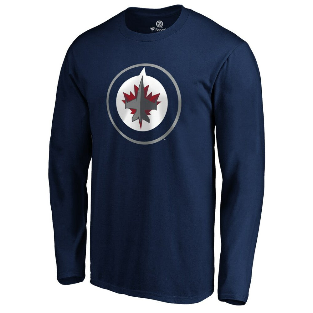 Winnipeg Jets #1 Dad Long Sleeve T-Shirt Navy