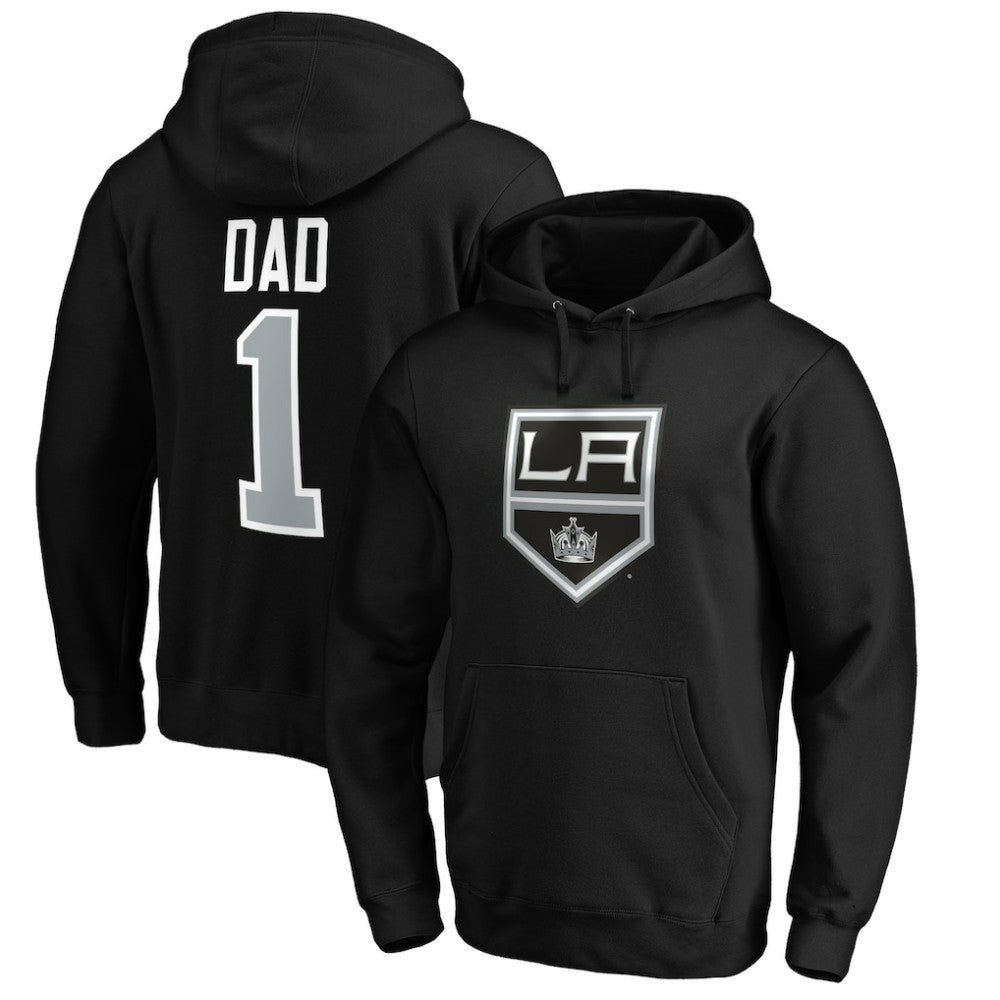 Los Angeles Kings #1 Dad Pullover Hoodie Black