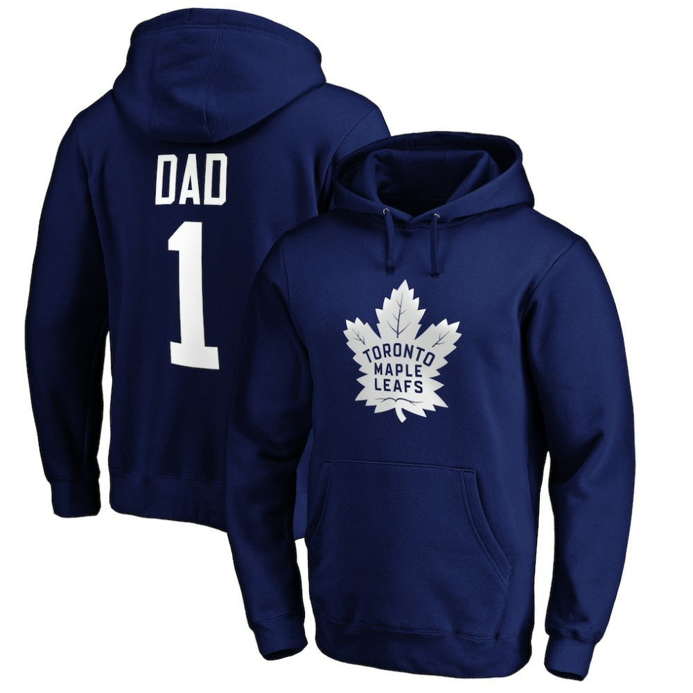 Toronto Maple Leafs #1 Dad Pullover Hoodie Blue