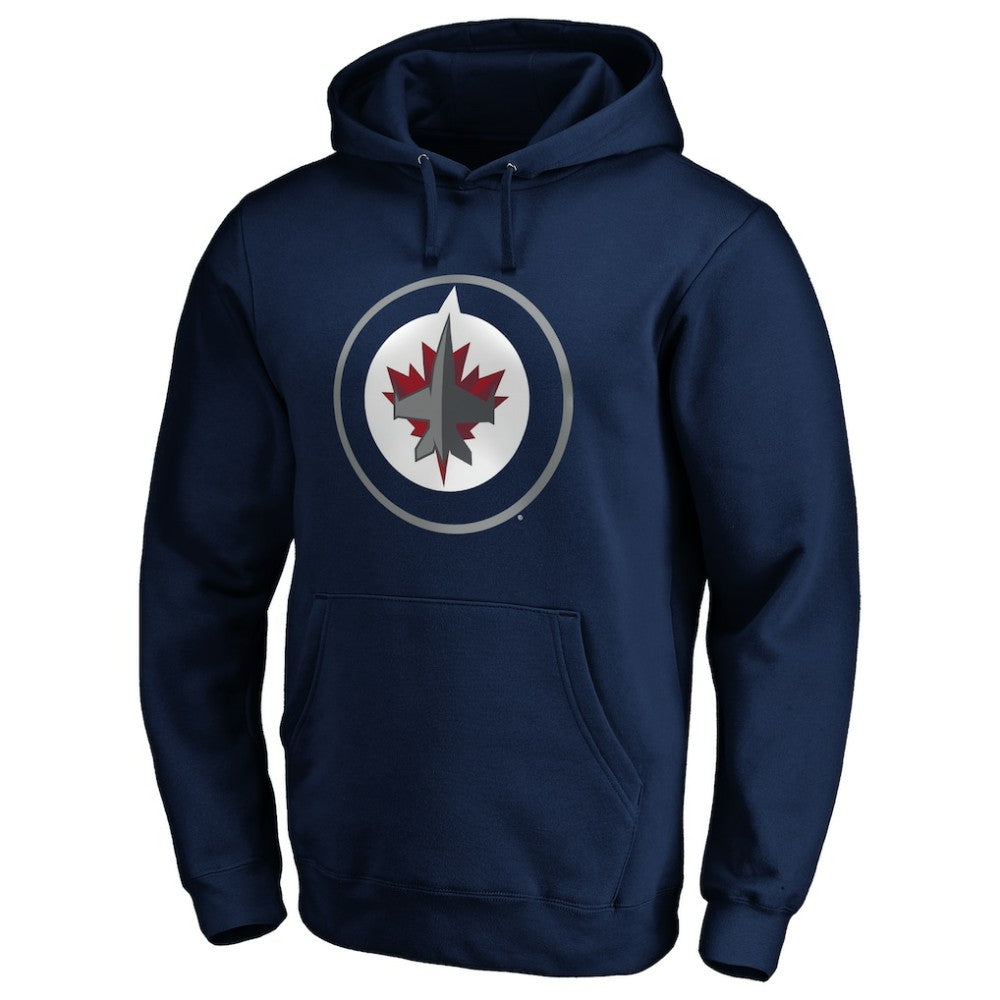 Winnipeg Jets #1 Dad Pullover Hoodie Navy