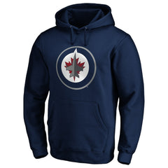 Winnipeg Jets #1 Dad Pullover Hoodie Navy