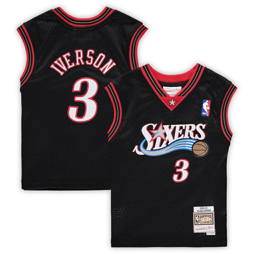 Allen Iverson Philadelphia 76ers Preschool 2000-2001 Hardwood Classics Throwback Team Jersey - Black | Mitchell & Ness outlet