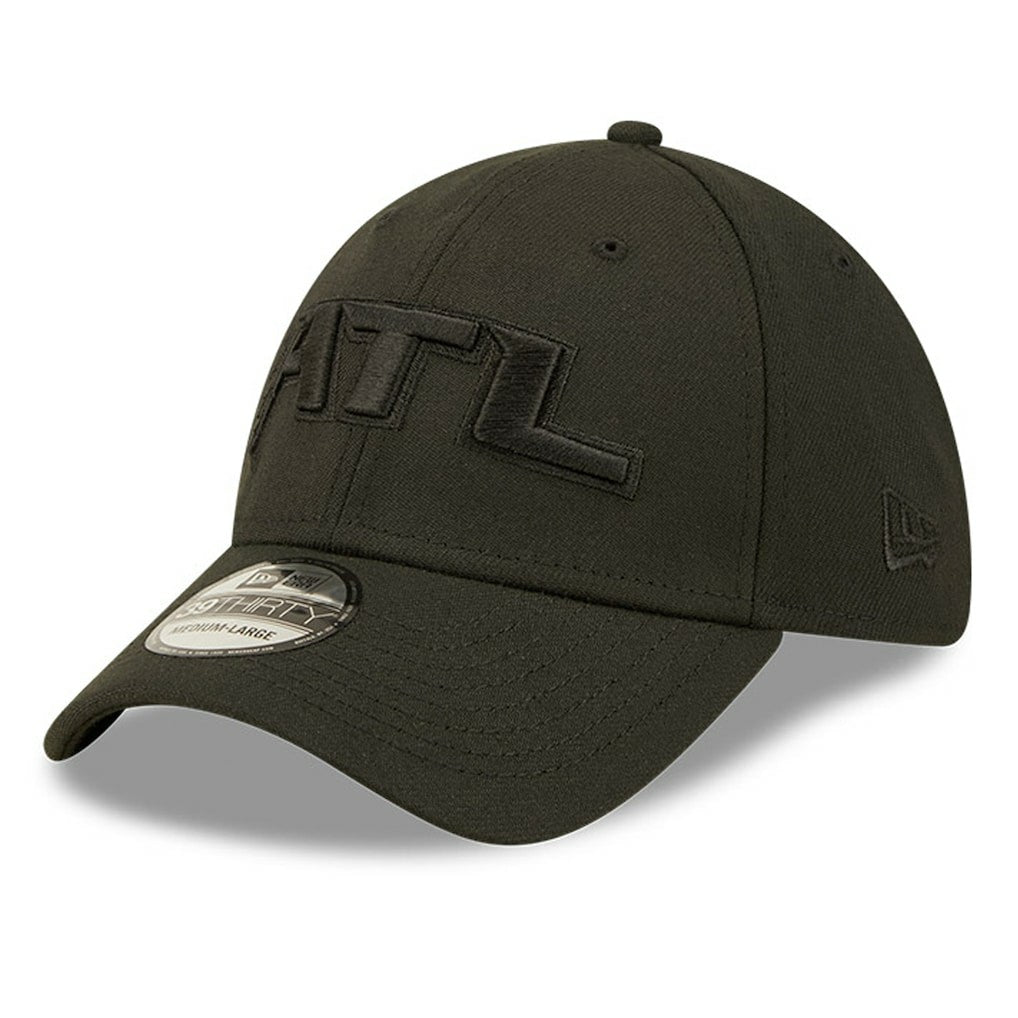 Atlanta Falcons New Era Black On Black Alternate Logo 39THIRTY Flex Hat discount