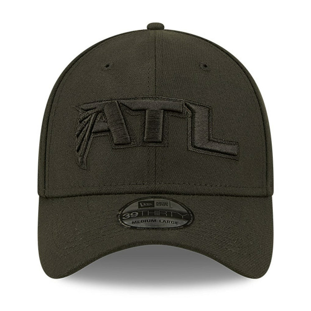 Atlanta Falcons New Era Black On Black Alternate Logo 39THIRTY Flex Hat discount