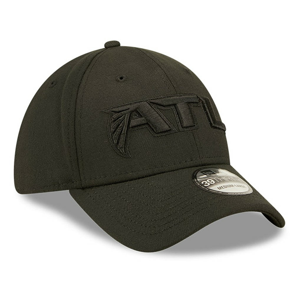 Atlanta Falcons New Era Black On Black Alternate Logo 39THIRTY Flex Hat discount