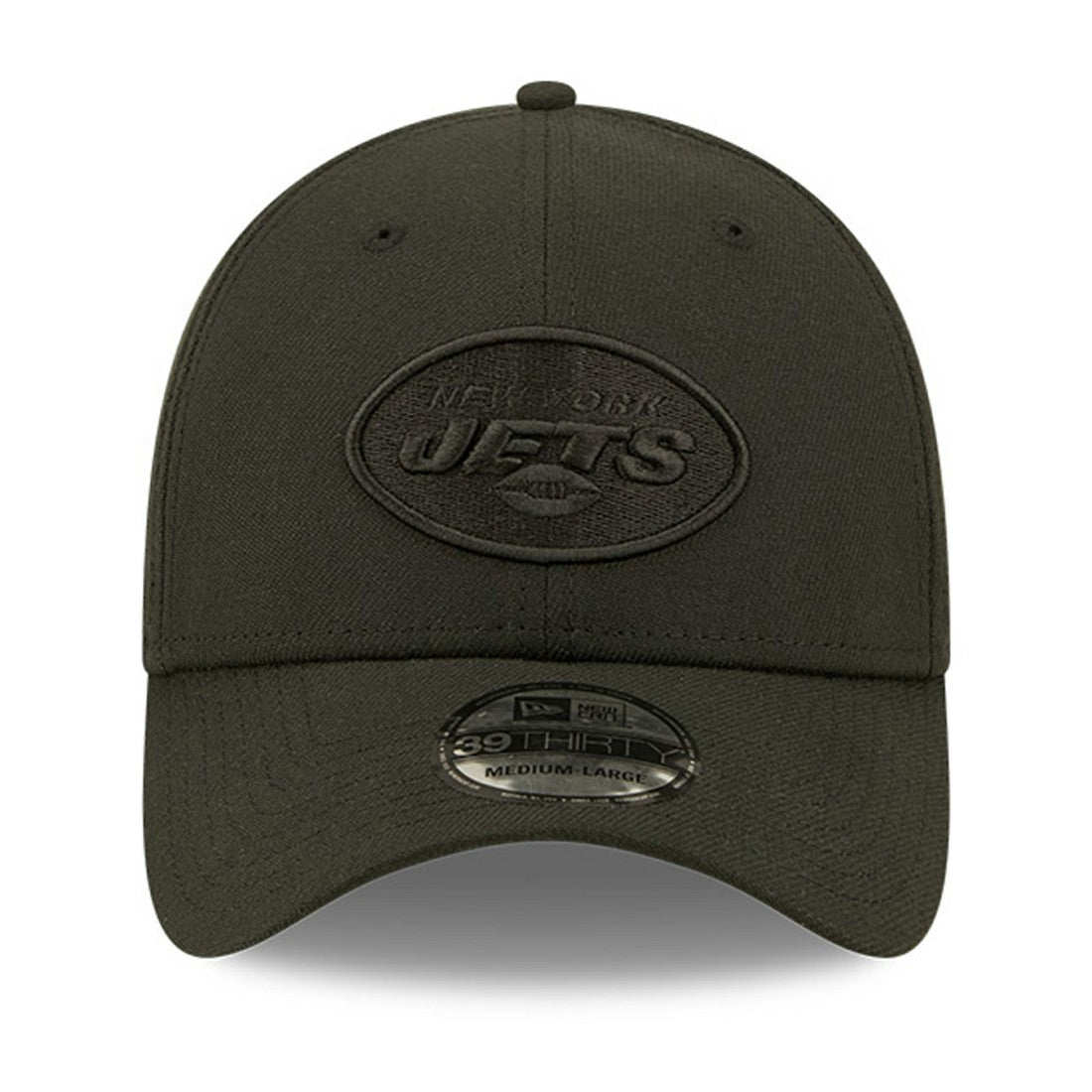 New York Jets New Era Black On Black 39THIRTY Flex Hat for sale