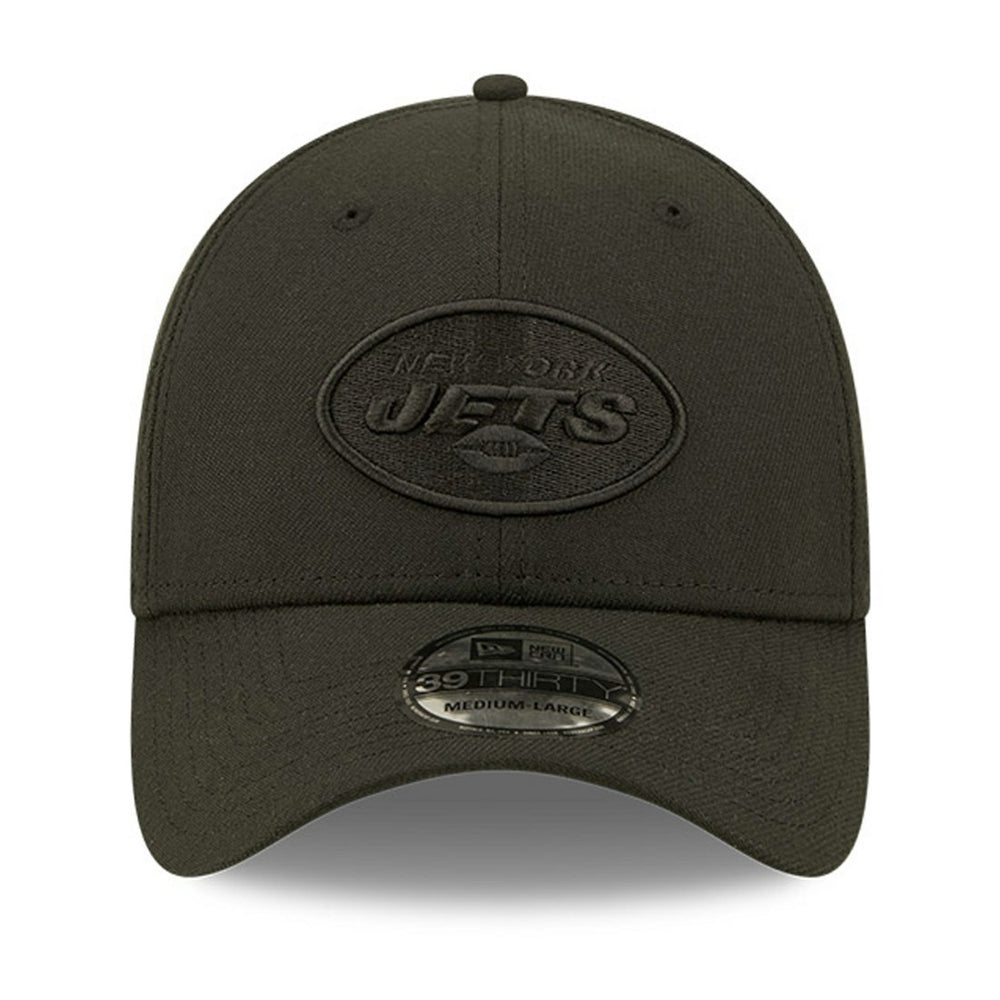 New York Jets New Era Black On Black 39THIRTY Flex Hat for sale
