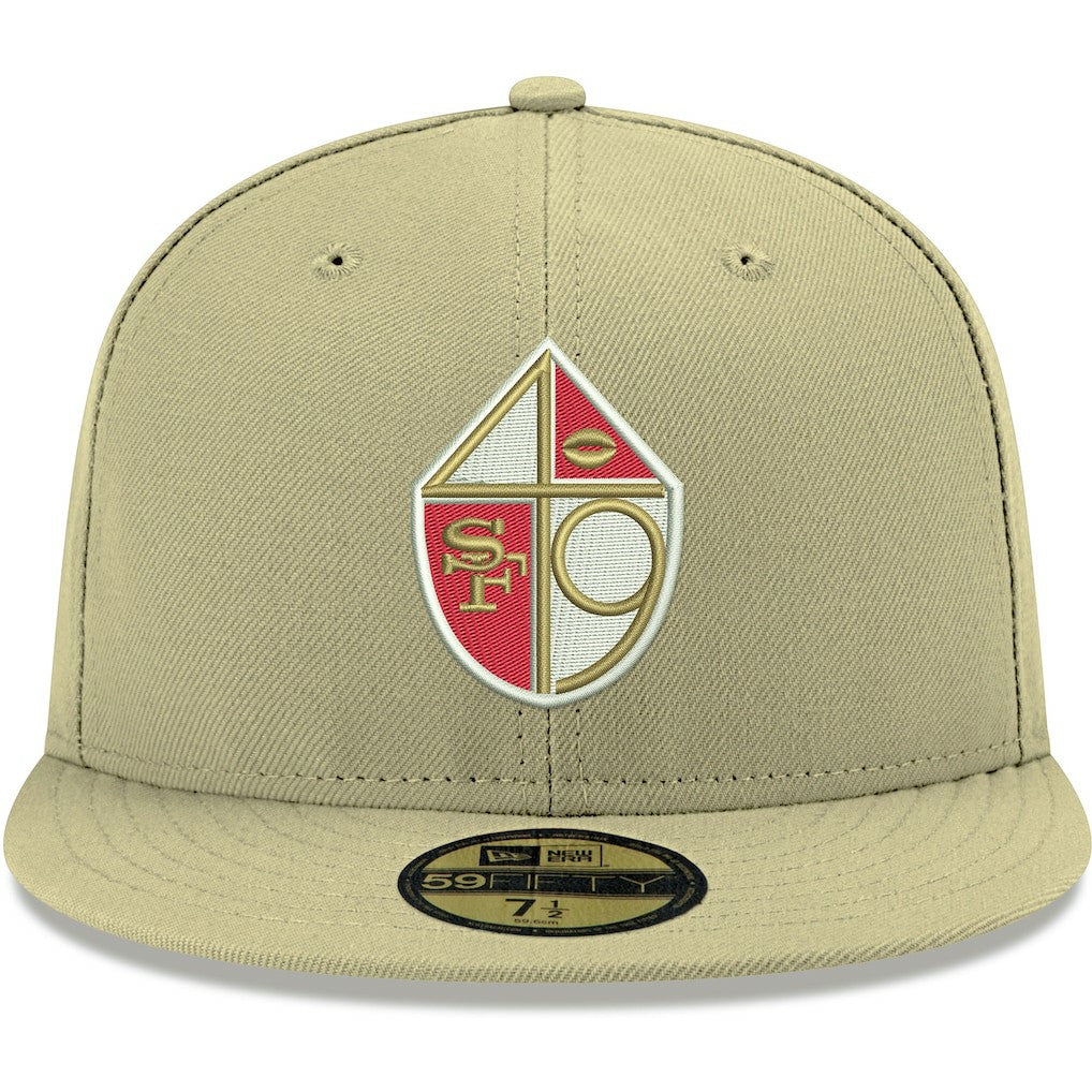 San Francisco 49ers New Era Omaha Throwback 59FIFTY Fitted Hat - Gold on sale