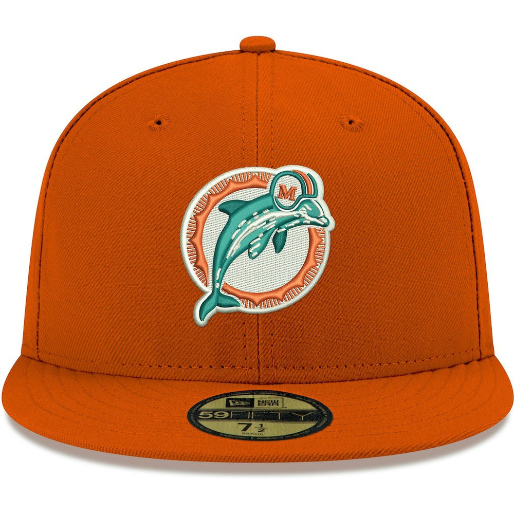 Miami Dolphins New Era Omaha Throwback 59FIFTY Fitted Hat - Orange online
