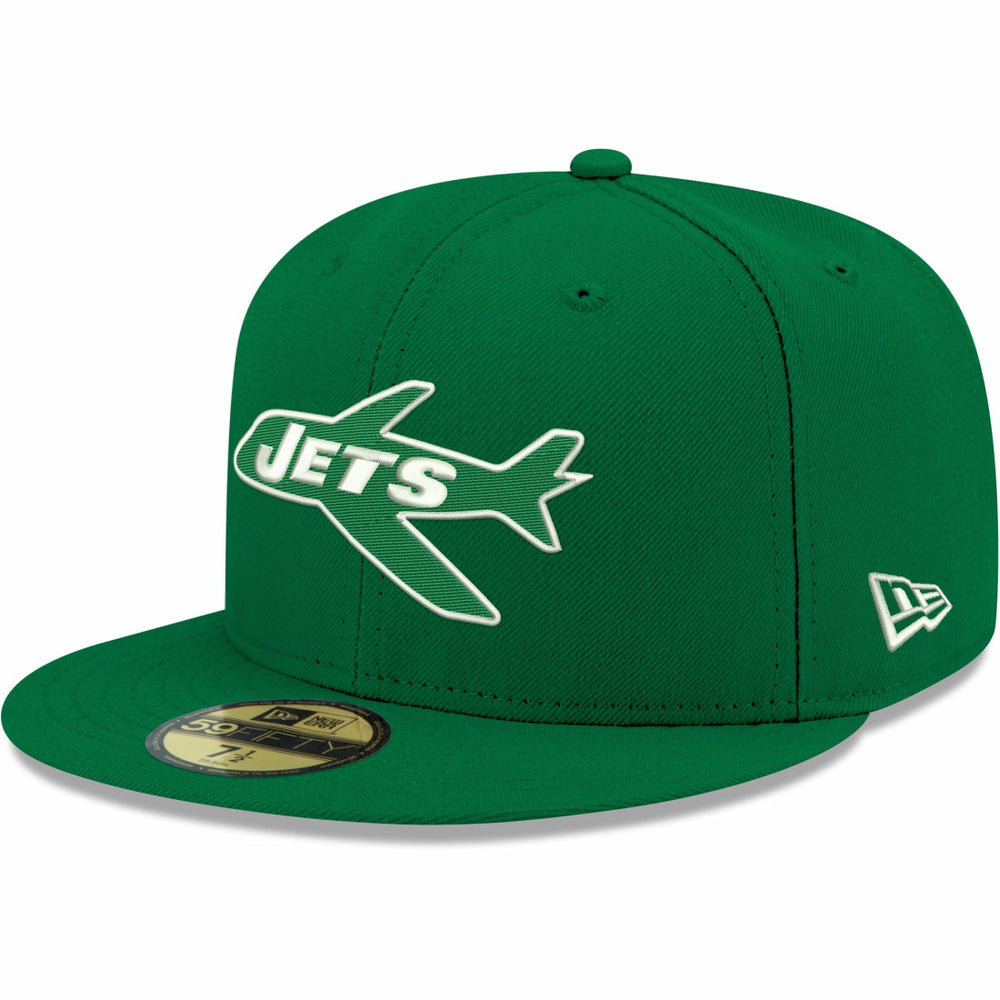 New York Jets New Era Omaha Throwback 59FIFTY Fitted Hat - Kelly Green sale