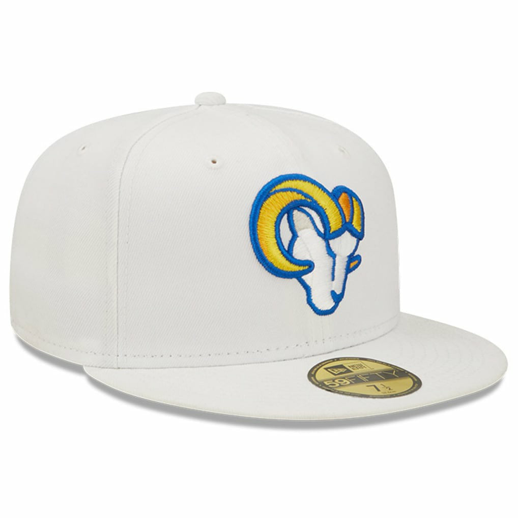 Los Angeles Rams New Era Omaha Ram Head 59FIFTY Fitted Hat - White cheap