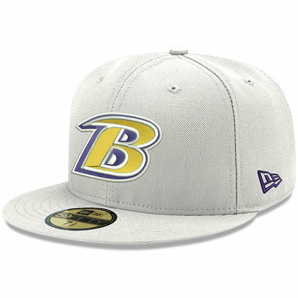 Baltimore Ravens New Era Omaha Lettermark 59FIFTY Fitted Hat - White outlet