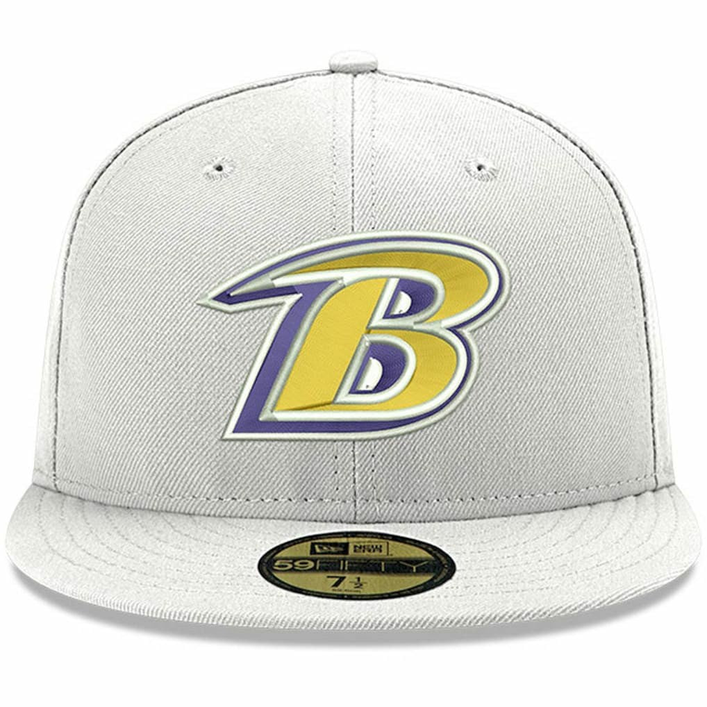 Baltimore Ravens New Era Omaha Lettermark 59FIFTY Fitted Hat - White outlet