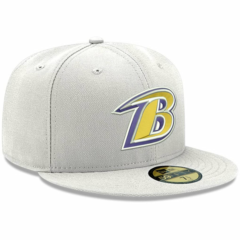Baltimore Ravens New Era Omaha Lettermark 59FIFTY Fitted Hat - White outlet
