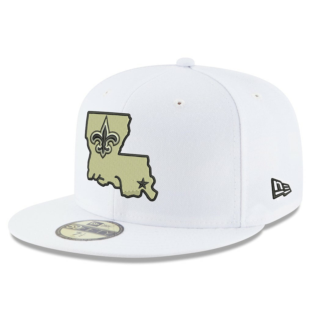 New Orleans Saints New Era Omaha Alternate Logo 59FIFTY Fitted Hat - White for sale