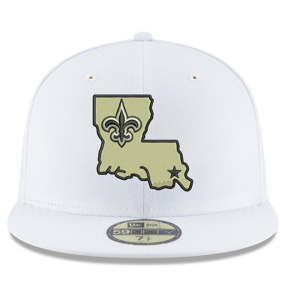 New Orleans Saints New Era Omaha Alternate Logo 59FIFTY Fitted Hat - White for sale