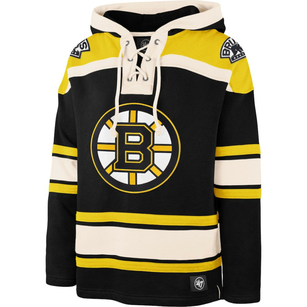 Boston Bruins '47 Superior Lacer Hoodie Black