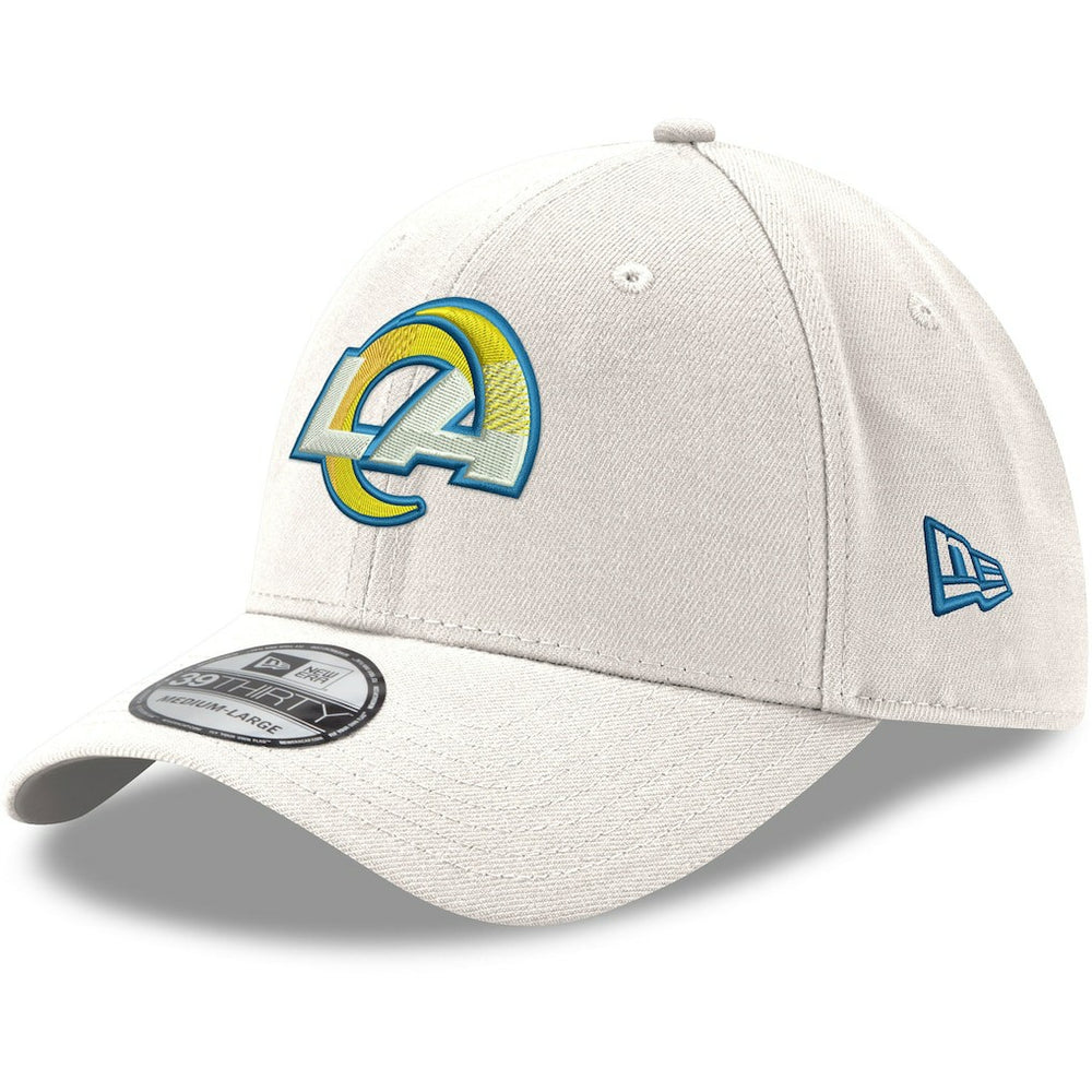 Los Angeles Rams New Era LA Logo Iced II 39THIRTY Flex Hat - White cheap