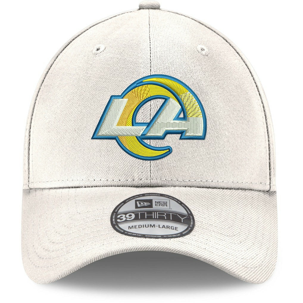 Los Angeles Rams New Era LA Logo Iced II 39THIRTY Flex Hat - White cheap