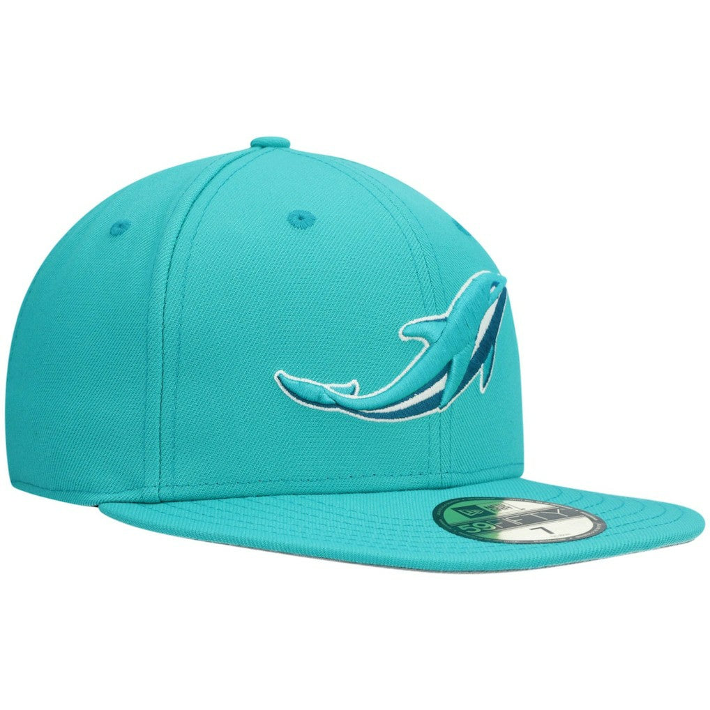 Miami Dolphins New Era Omaha 59FIFTY Fitted Hat - Aqua outlet