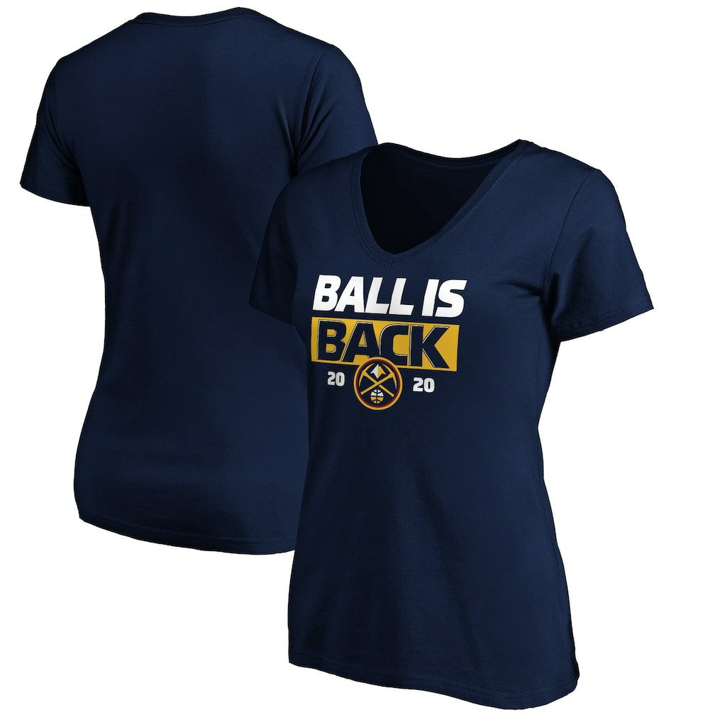 Denver Nuggets Women's Ball Is Back V-Neck T-Shirt sale - Navy cheap