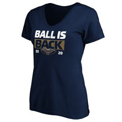 New Orleans Pelicans Women's Ball Is Back V-Neck T-Shirt - Navy shop