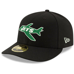 New York Jets New Era Omaha Throwback Low Profile 59FIFTY Fitted Hat - Black discount