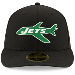 New York Jets New Era Omaha Throwback Low Profile 59FIFTY Fitted Hat - Black discount