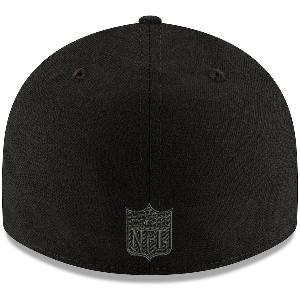 Kansas City Chiefs New Era Alternate Logo Black on Black Low Profile 59FIFTY II Fitted Hat - Black discount