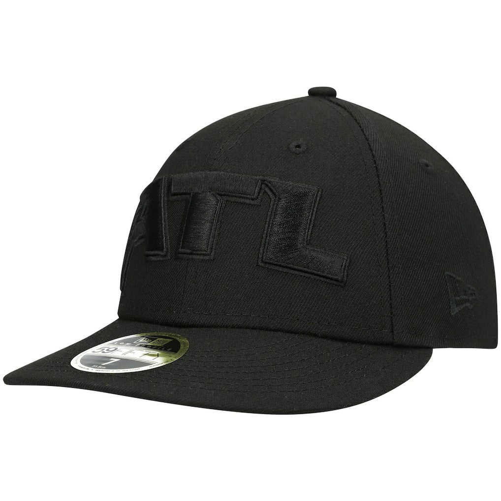 Atlanta Falcons New Era Alternate Logo Black on Black Low Profile 59FIFTY II Fitted Hat - Black sale