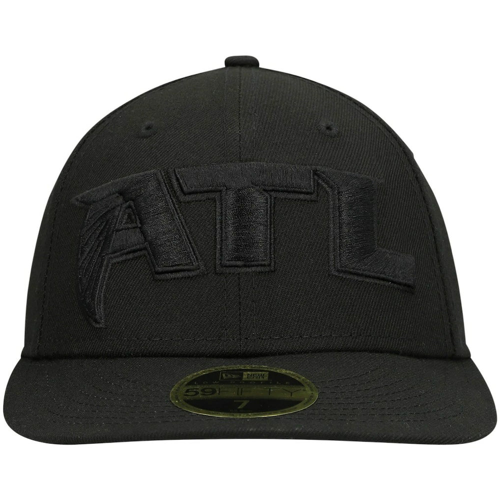 Atlanta Falcons New Era Alternate Logo Black on Black Low Profile 59FIFTY II Fitted Hat - Black sale