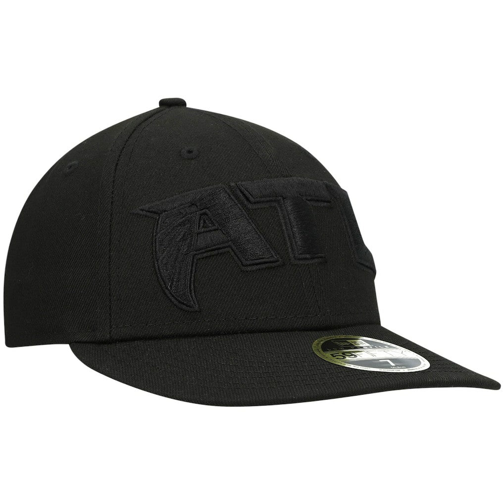 Atlanta Falcons New Era Alternate Logo Black on Black Low Profile 59FIFTY II Fitted Hat - Black sale