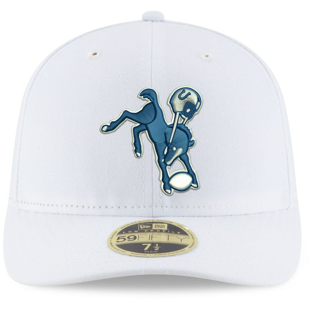 Indianapolis Colts New Era Omaha Low Profile 59FIFTY Fitted Hat - White on sale
